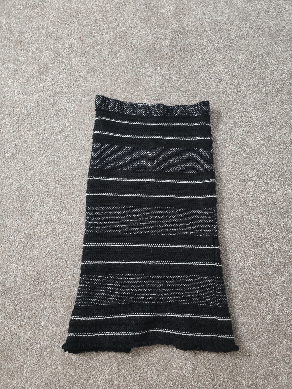 RACHEL Rachel Roy Black and White Striped Pencil Skirt